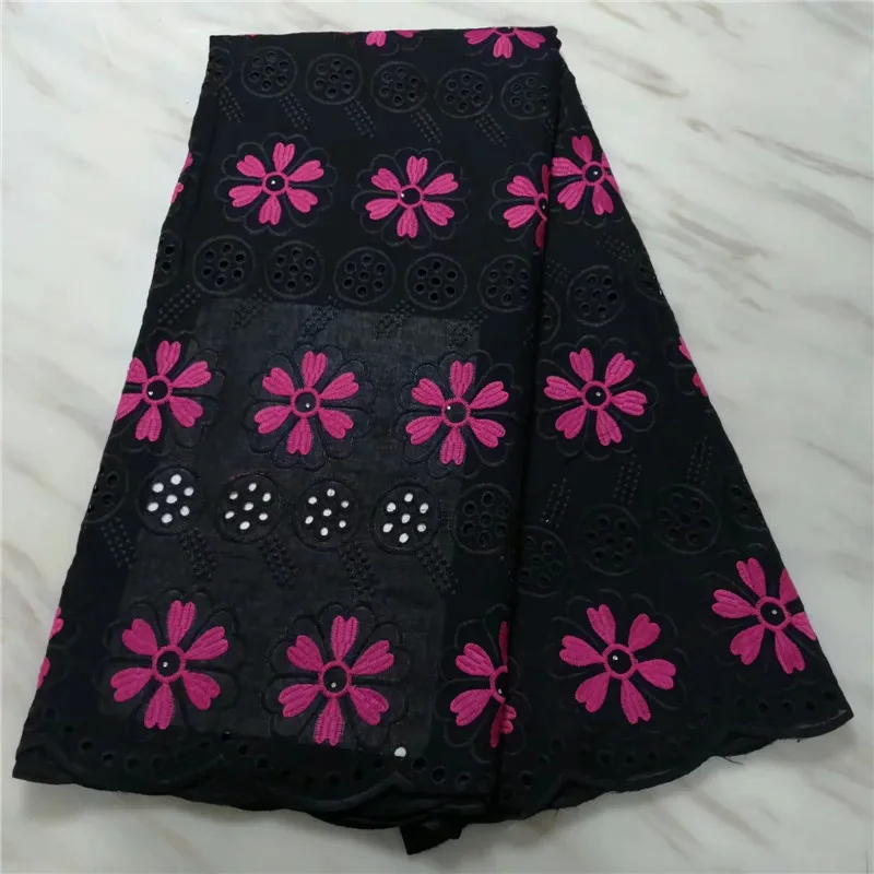 

5yard Swiss lace fabric 2019 latest heavy beaded embroidery African cotton fabrics Swiss voile lace popular Dubai style PL0820