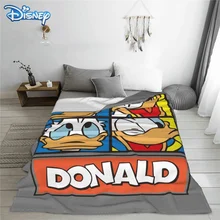 Disney pato donald dos desenhos animados cobertor de pelúcia crianças presente cobertor macio quente flanela lance cobertura do sofá cama inverno cobertores xadrez