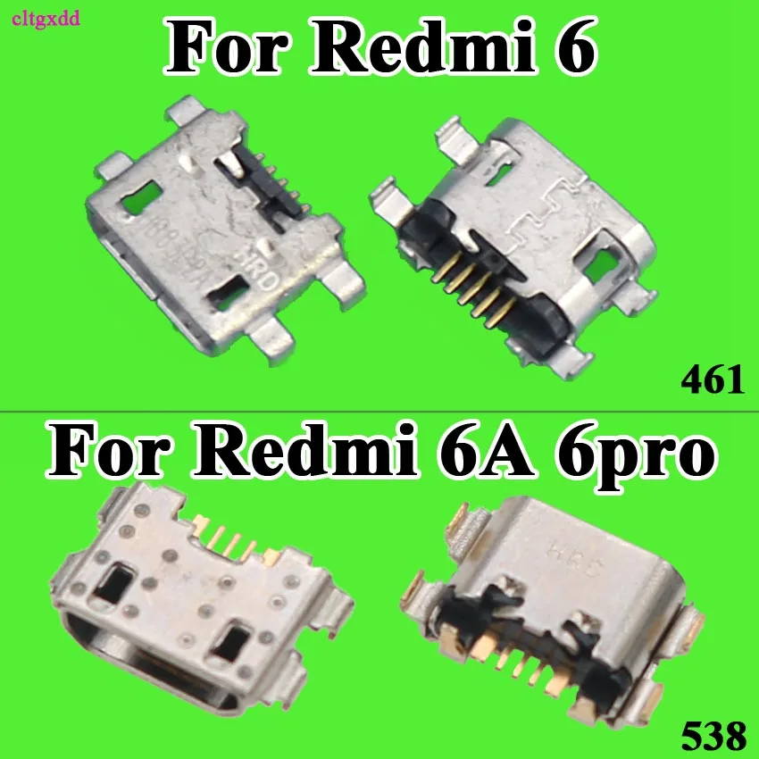 

cltgxdd For Xiaomi Redmi 6A 6 pro for Redmi 6 micro usb jack connector charging port dock port plug Replacement Parts