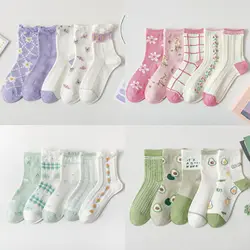 Spring and summer socks female fashion  tide Korea Dongdaemun fruit socks in tube socks cotton socks personality student socks