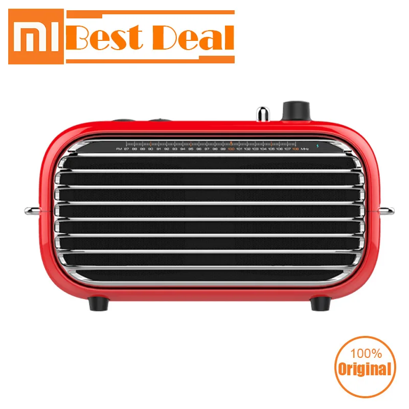Xiaomi Lofree Bluetooth динамик модный ретро легкий портативный fm-радио Bluetooth кабель двухрежимный беспроводной динамик