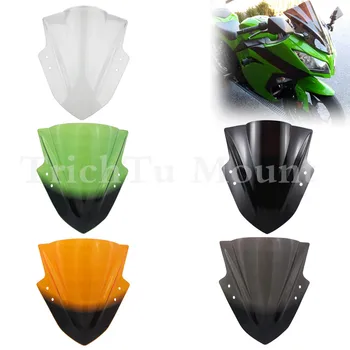 

Windshield Compact Sport Wind Deflector For Kawasaki Ninja 300 R EX300 EX300R Double Bubble EX 300 R 2013-2017
