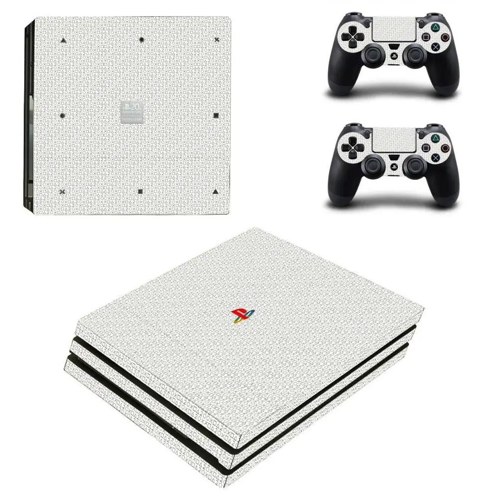 20th anniversary Pure White PS4 Pro наклейка для кожи виниловая наклейка для sony Playstation 4 консоль и контроллеры PS4 Pro наклейка для кожи - Цвет: YSP4P-1310