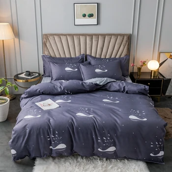 

Full size Green Gery Animal panda Dolphin Kids bedding fabric set