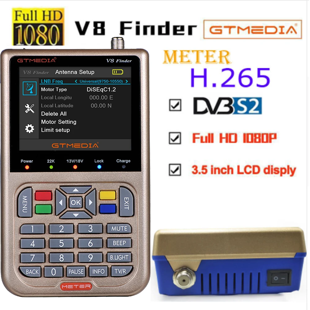 GT MEDIA /Freesat V8 Finder HD DVB-S2 Цифровой спутниковый высокой четкости Sat DVB S2 счетчик Satfinder