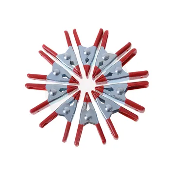 

New Hot 10pcs 2" Mini Metal Heavy Duty Spring Clamps Crocodile Clip Red Plastic Tips Tool Clips Grip Holder