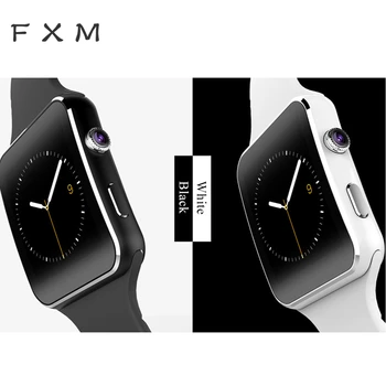 

FXM Arrival X6 Smart Watch with Touch Screen Support SIM TF Card Curved Screen Card Internet Access Bluetooth Camera Phone Watch