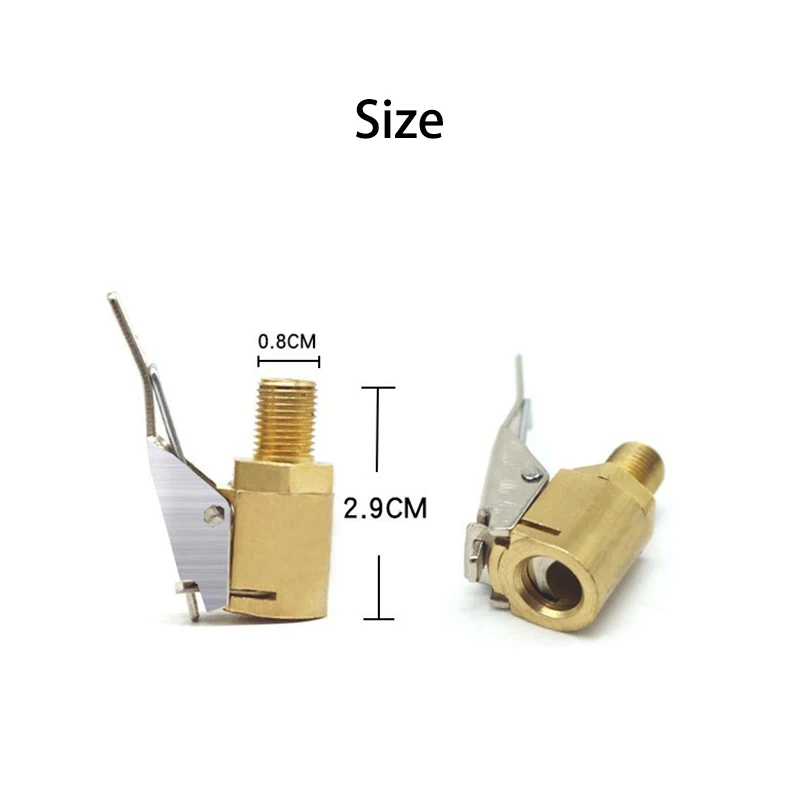 1 шт. автомобильный латунный 8 мм воздушный патрон для шин, насос, зажим для клапана, Соединительный адаптер, автомобильные аксессуары для компрессора