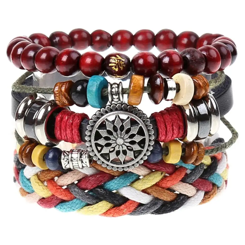 Браслет из бисера DIY Набор кожаных изделий пеньковая веревка тканая Ручная Веревка для женщин ювелирный подарок Mujer Pulseras#4O16