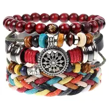 Браслет из бисера DIY Набор кожаных изделий пеньковая веревка тканая Ручная Веревка для женщин ювелирный подарок Mujer Pulseras#4O16