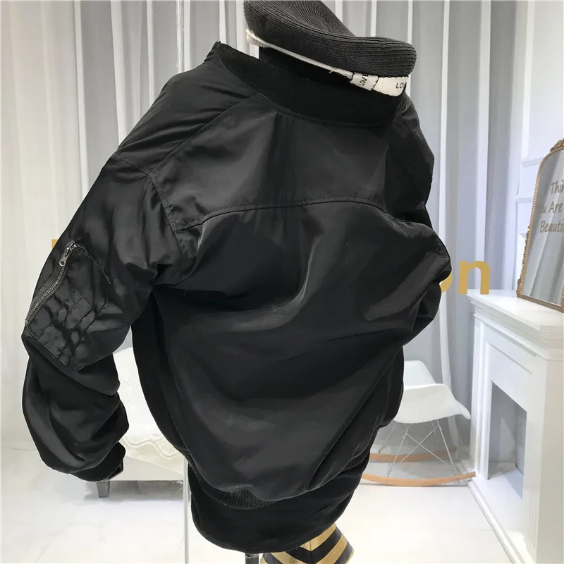 Женская куртка-бомбер Twotwinstyle, флисовая одежда с обеих сторон, с круглым вырезом, на молнии, свободные зимние пальто и куртки для женщин