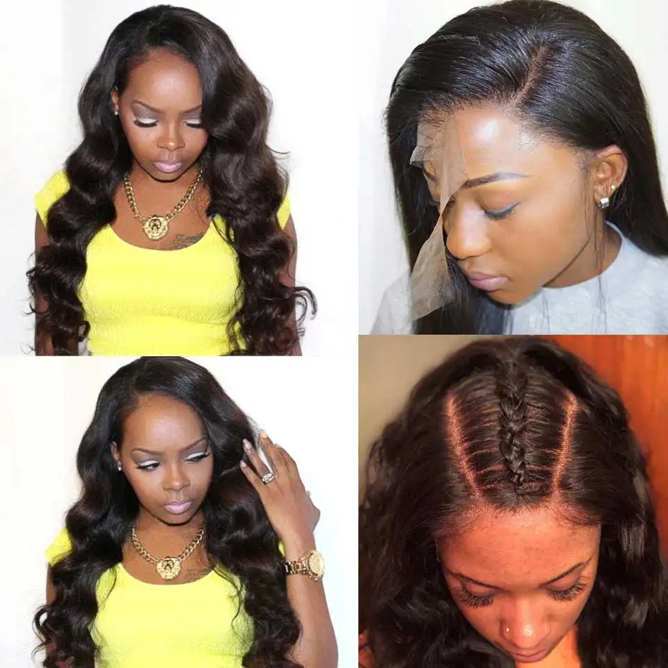 180% 13X4 Lace Front Human Hair Wigs HD Invisible Undetectable Brazilian Body Wave Transparent Lace Front Wigs For Black Women