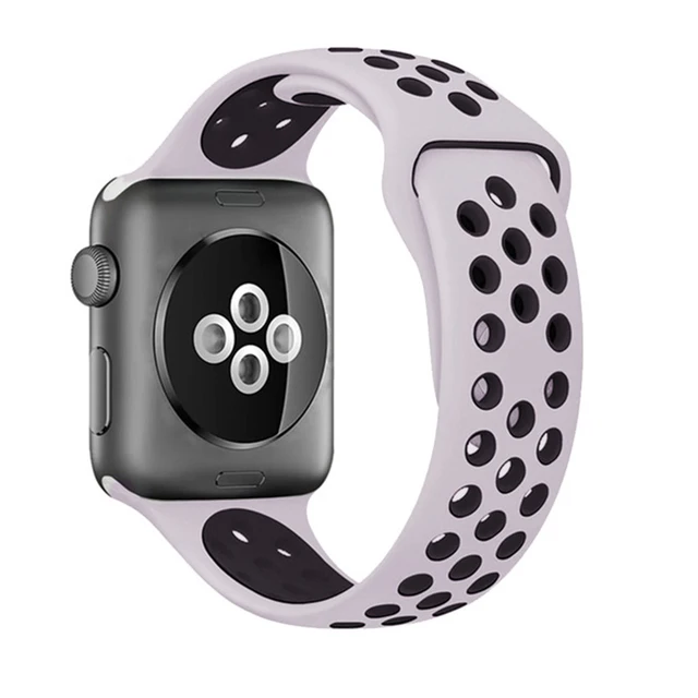 Strap for Apple watch series 7 45mm 41mm 38mm 40mm silicone watchband bracelet correa on smartwatch 6543 se 44mm 42m accessories Dune Black