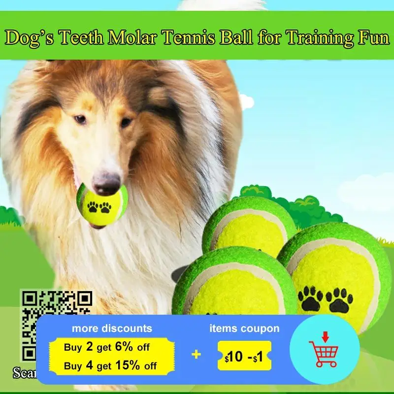 Dog's Teeth Molar Rubber Tennis Ball, dog toys Pet toy for training dog