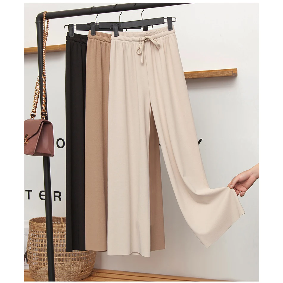 Loose Soft Ankle-Length Pants