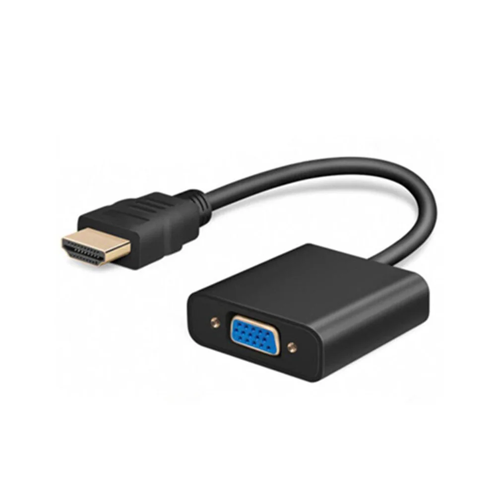 HDMI to VGA Adapter Male To Famale Converter for PS4 1080P HDMI-VGA With Video Audio Cable Jack For PC TV Box | Электроника