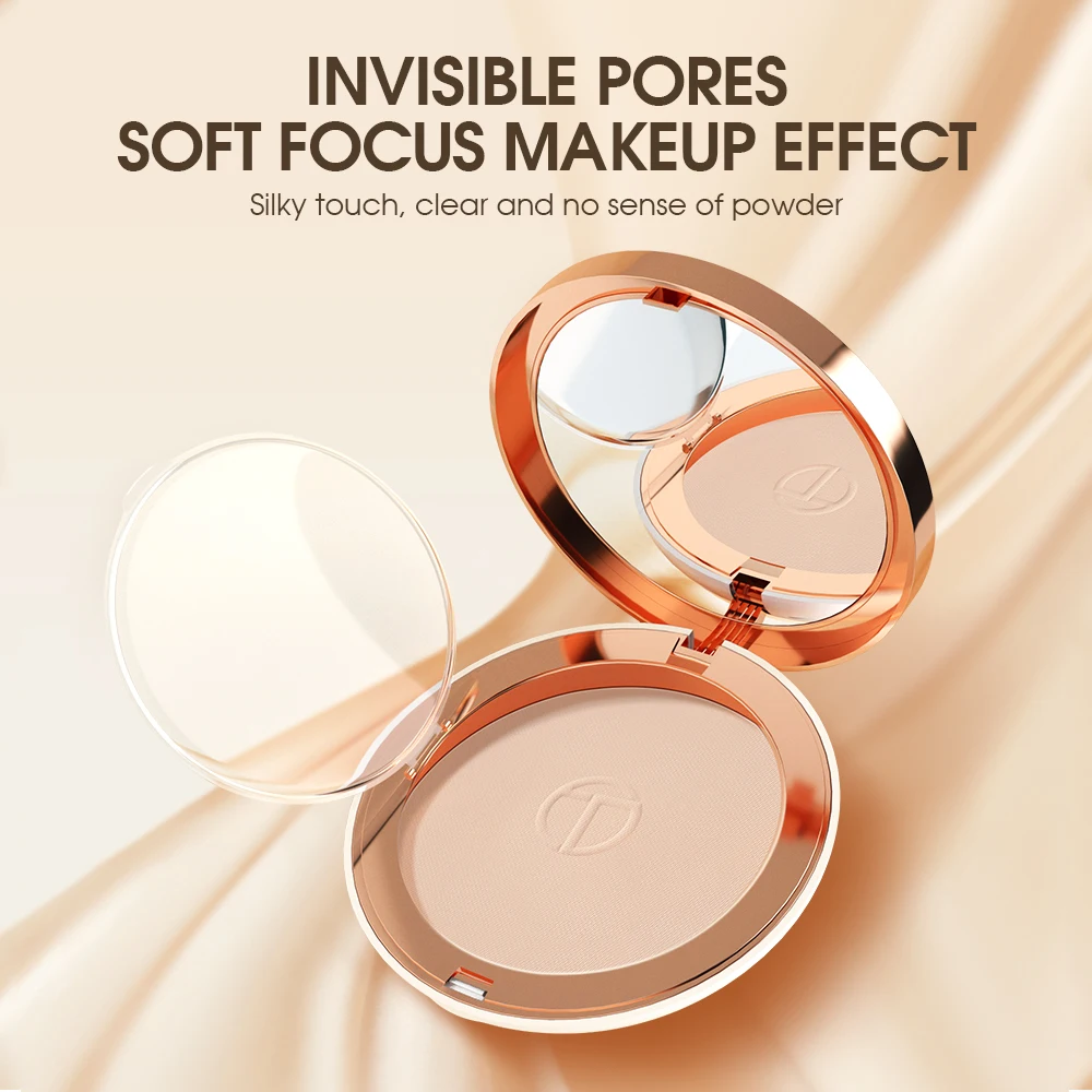 O.TWO.O Face Setting Powder Cushion Compact Powder Oil-Control 3 Colors Matte Smooth Finish Concealer Makeup Pressed Powder - Image 4