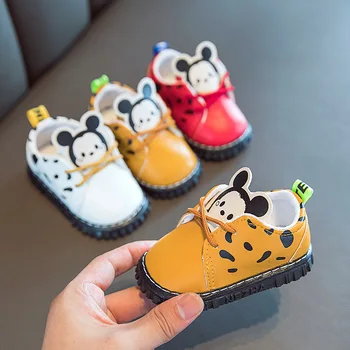 

Disney baby toddler shoes 2020 new cartoon Mickey Mouse soft sole leather called breathable sneaker casual shoes