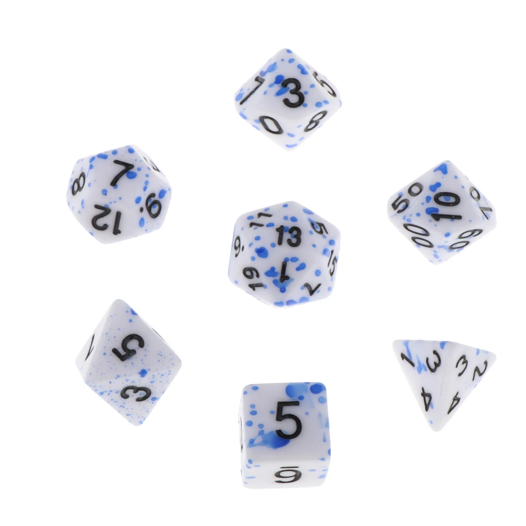 7Pc Multi-sided Dices Set D4-D20 MTG DND RPG Board Game Dice for D&D Roleplaying Party Casino Table Game Toy