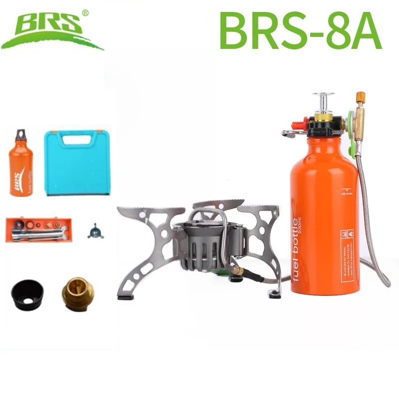 BRS-8A, масло/газ, многоцелевая газовая плита для кемпинга, пикника, приготовления пищи, портативная, Сплит, ветрозащитная газовая плита, походная плита для выживания