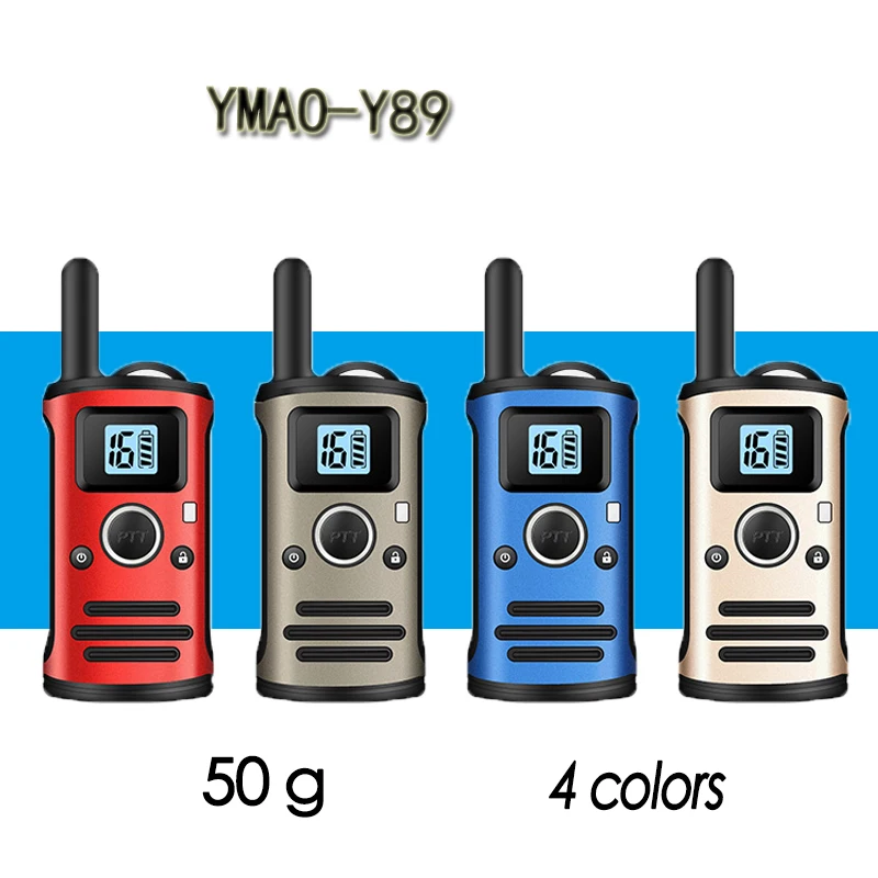 

YMAO Y89 MINI Walkie Talkie Portable UHF Handheld Ham 99CH Ultra-small Radio Communicator HF Transceiver with Earpiece