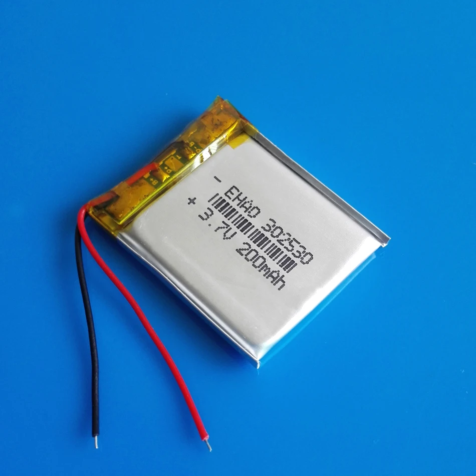 3.7V 200mAh 302530 Polymer lithium Lipo Lion battery rechargeable customized for mp3 gps bluetooth headset smart watches | Электроника
