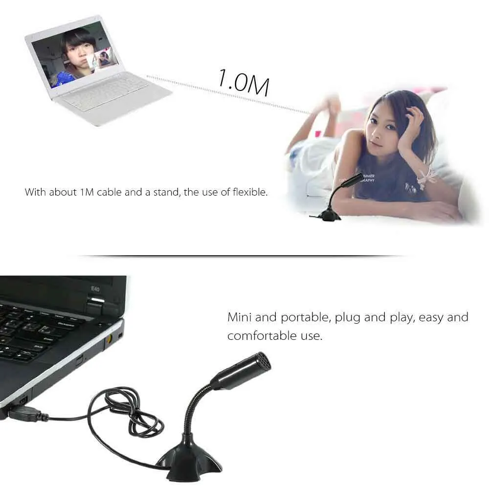 Гибкий USB Настольный Студийный микрофон Skype для ноутбука N4S1|Микрофоны| |