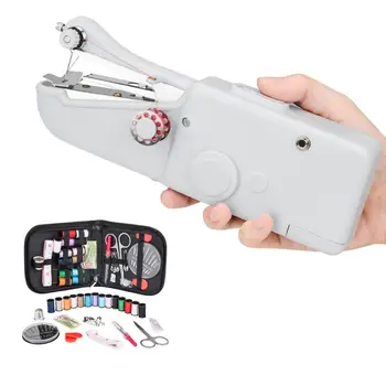 

New Portable Household Mini Hand Sewing Machine Quick Stitch Sew Needlework Cordless Clothes Fabrics Electronic Sewing Machine