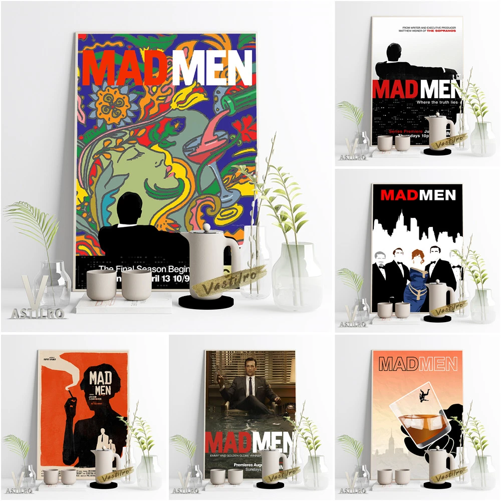 Mad Men Hot TV Series Show Poster Abstract Advertising Design Prints Wall  Art Canvas Painting Vintage Living Room Bedroom Decor|Painting &  Calligraphy| - AliExpress