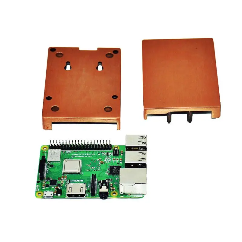 Алюминиевый медный чехол, металлический корпус для Raspberry Pi 3/2 Модель B/B