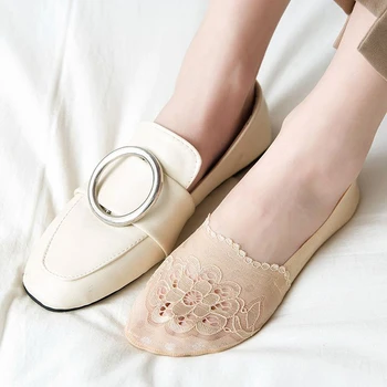 

New Transparent Short Lace Socks Women Summer Hollow Out Boat Socks Slippers Female Soft Low Invisible Socks