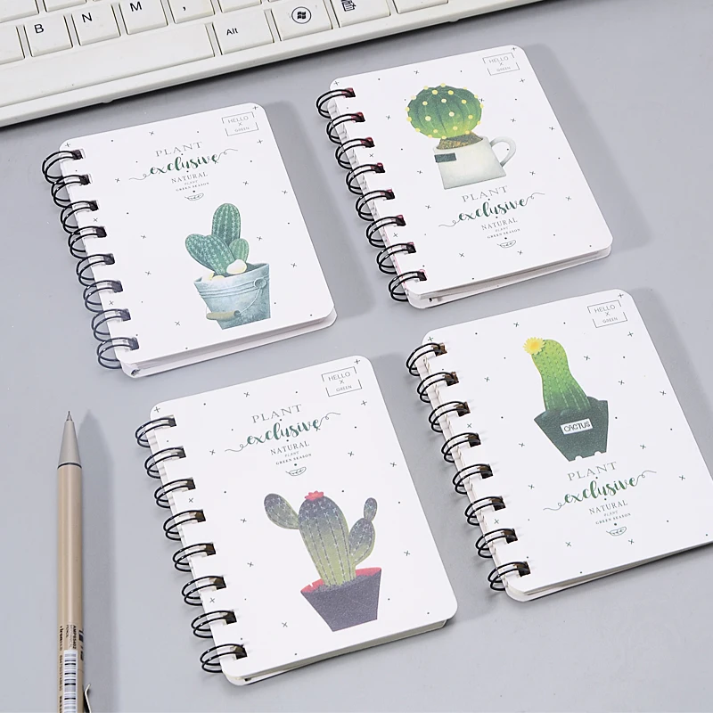 

Newest Kawaii Mini Cactus Notebook Daily Weekly Planner Book Time Management Planner Memo Pad Paper School Supplies Gift