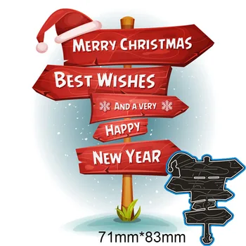 

83*71mm signpost Metal Cutting Dies decoration Scrapbook Embossing Paper Craft Album Card Punch Knife