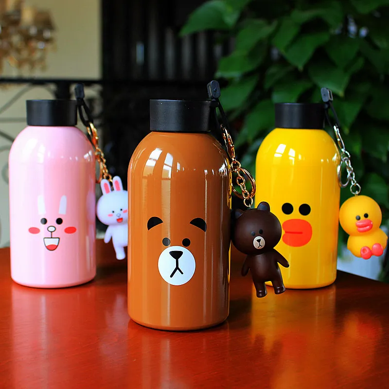 

Korean-style Insulated Cup Men And Women Young STUDENT'S Stainless Steel Large Capacity Portable Cup Creative Volkswagen Pitcher