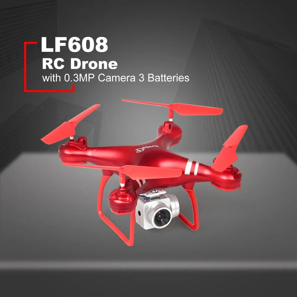 LF608 RC Дрон широкоугольный селфи Дрон Профессиональный складной Квадрокоптер с камерой 0.3MP и 3 батареями VS KY601S HJ14 дроны