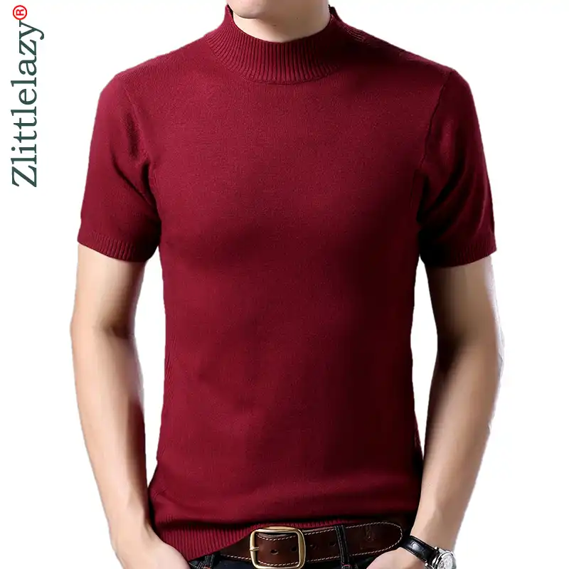 short sleeve turtleneck sweater