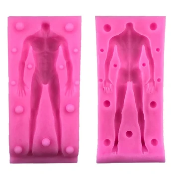

Doll Body Shape Silicone Mold 3D Soft Candy Tool Mannequin Manual Diy Chocolate Baking Decorative Clay Mold Supplies Man