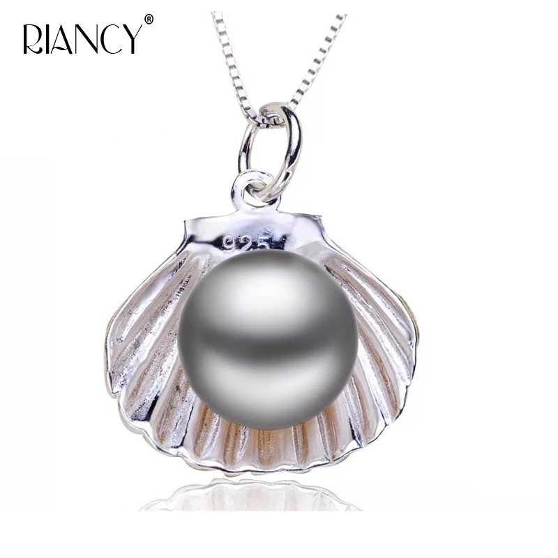 Fashion white natural freshwater pearl pendants Necklace for women black pearl fine jewelry engagement gift 