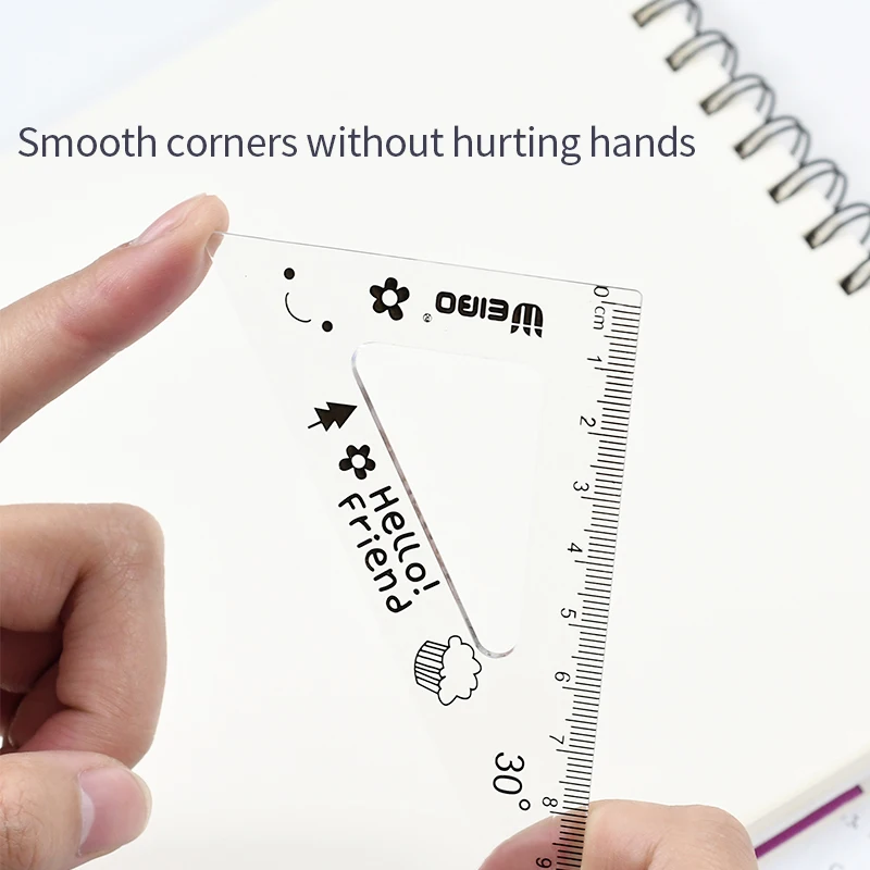 Mice Simple Wind Set Ruler For Primary And Middle School Students Drawing Set Ruler Students 4-Piece M-1919