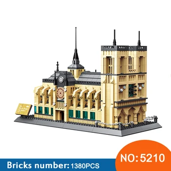 

Wange 5210 Architecture NOTRE DAME CATHEDRAL of Paris Building Blocks Classic Landmark Model Bricks Toys For Children