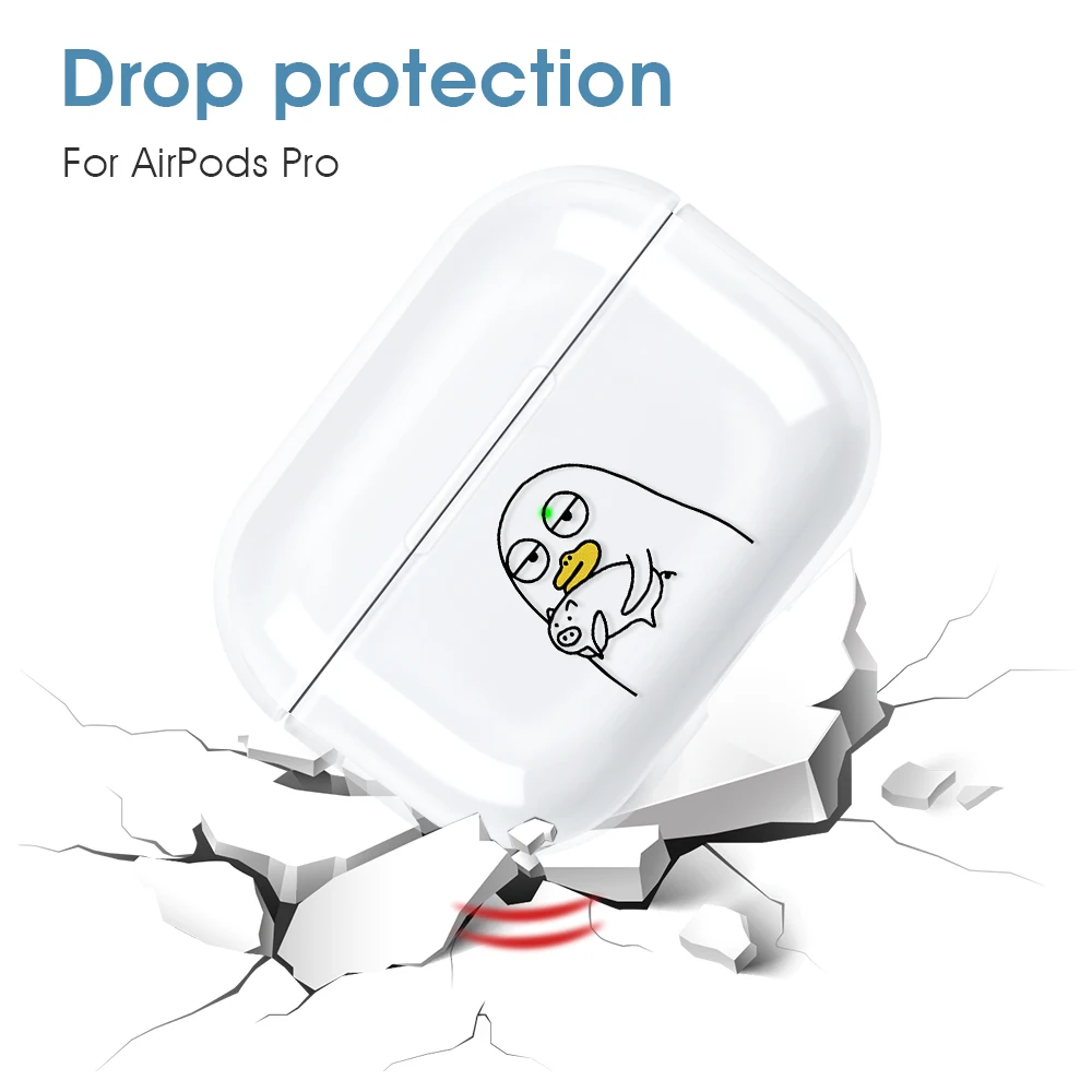 Забавный милый чехол для наушников с рисунком из мультфильма Airpods Pro беспроводные