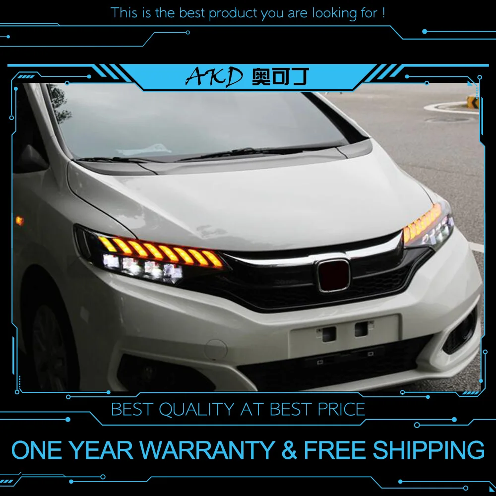 Tuning Cars Headlight Honda Gk5 2021 Led Drl Running Lights 