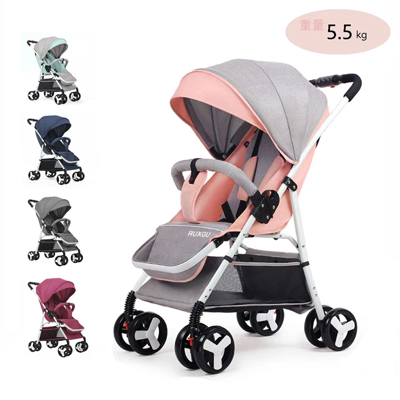Легкая складная детская коляска Прогулочные коляски четырехколесная тележка