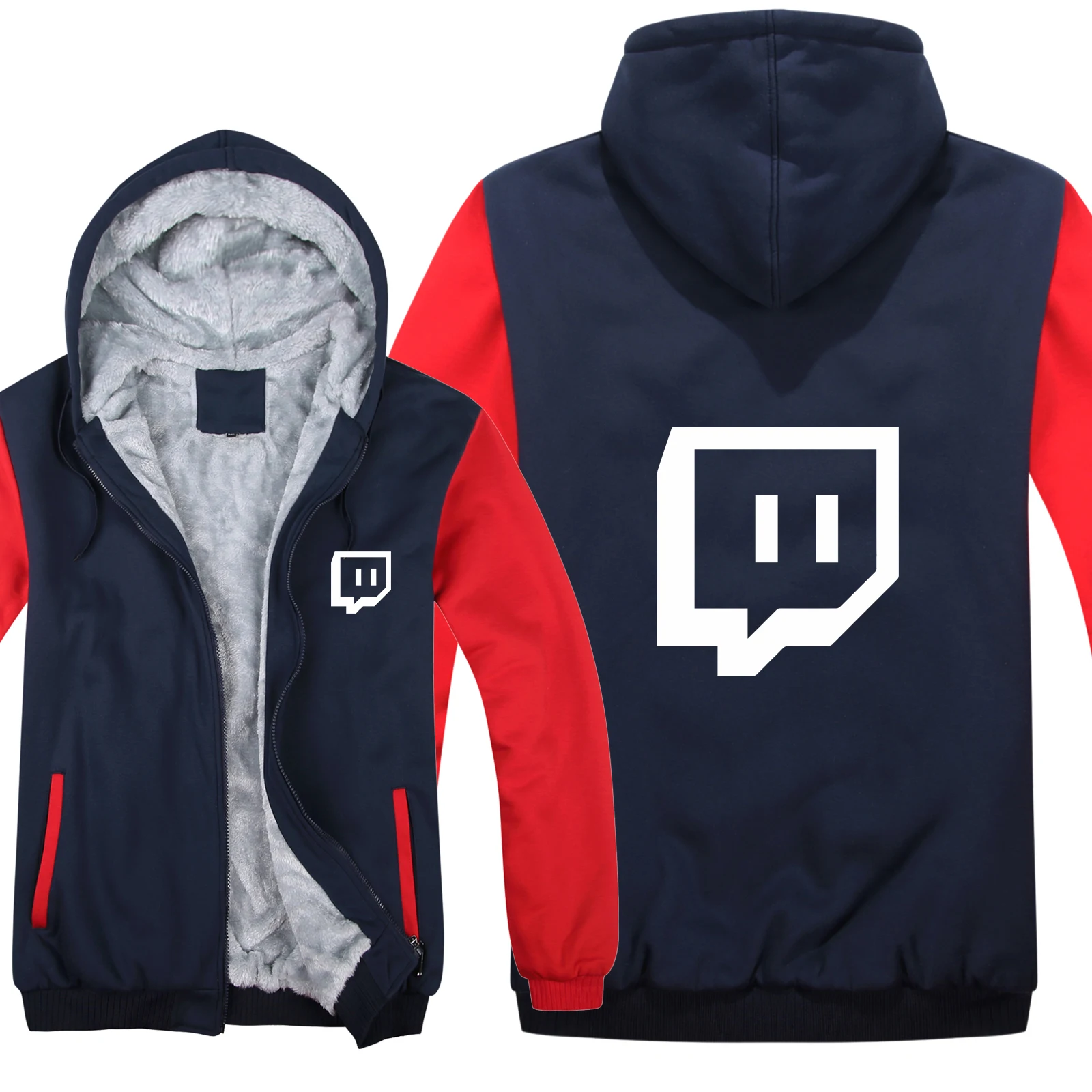 Twitch Channel толстовки мужские повседневные пальто шерстяная куртка с подкладкой Twitch толстовки мужские пуловеры 128
