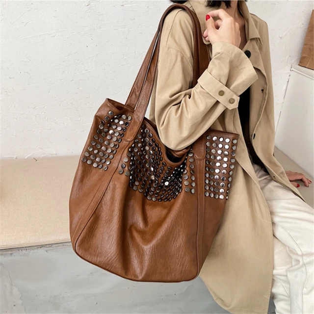 Handbag Rivet Leather Handbags  Rivet Handbags Shoulder Bags - Crossbody  Bags Women - Aliexpress