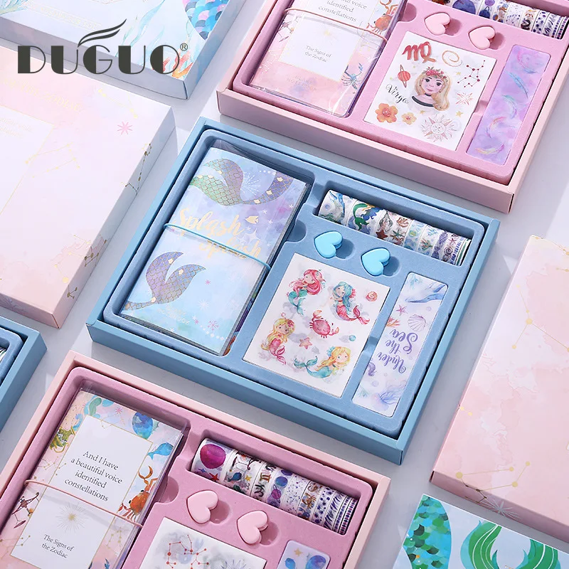 

DUGUO cute stationery girl heart account book set simple hand account tool material cute net red notebook kawaii supplies