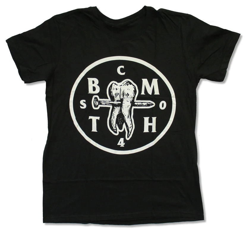 Bring Me The Horizon Tooth &amp Nail черная футболка Новая взрослая Bmth Harajuku |