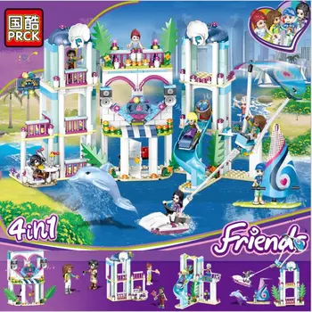 

New 4 In 1 The Heartlake City Resort Compatible Lepining Friends Girl Friends Building Block Brick Toys Gir LChristmas Gifts