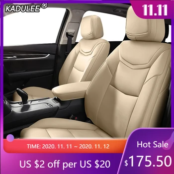 

KADULEE Make Custom Leather car seat cover For Toyota Corolla PRIUS Prado Land Cruiser RAV4 CROWN Camry Highlander CH-R Alphard