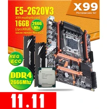 Atermiter X99 اللوحة الرئيسية DDR4 PC4 CPU Xeon E5 2620 V3 2 قطعة * 8 جيجابايت = 16 جيجابايت 2666 ميجا هرتز ECC REG ذاكرة عشوائية ألعاب الكمبيوتر